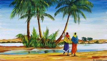 風景 Painting - マラク・スーダンのオアシスの風景